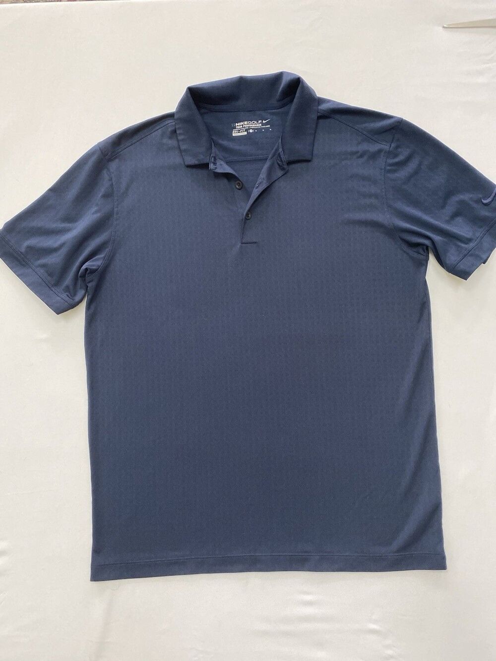 Nike Golf Tour Performance Dri-Fit Polo Shirt Medium Navy Blue Athletic Casual